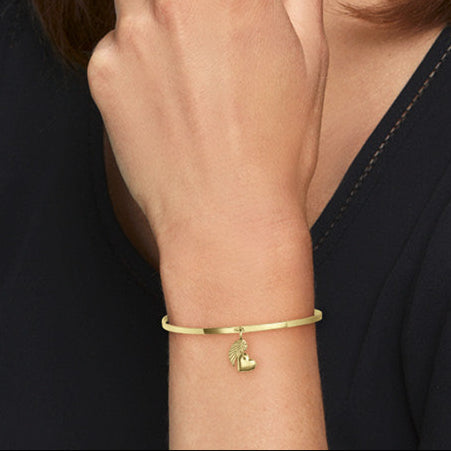 Engelsrufer Bracelet With Heart Wing Pendant - silver925 / gold color