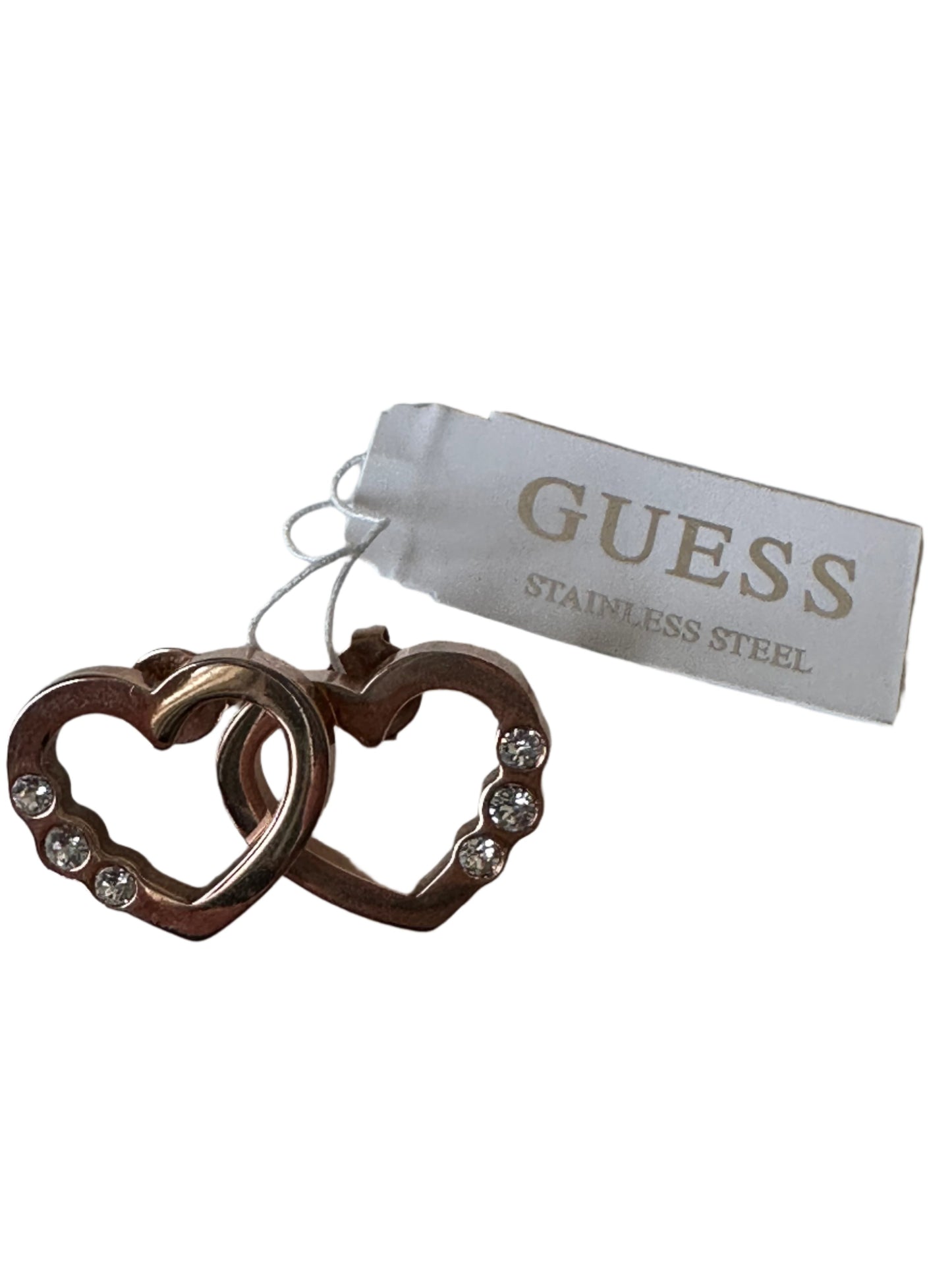 Guess Heart Earrings rosé gold