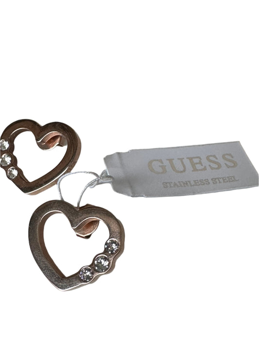 Guess Heart Earrings rosé gold