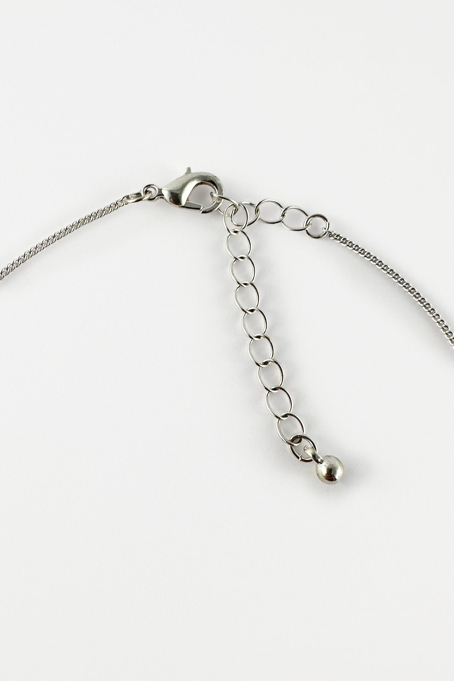 Sterlin silver heart Necklace with tiny lab diamond
